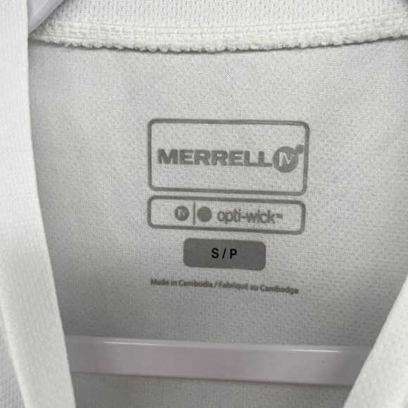 Merrell Morpheus T-shirt Ecru Mens Small UPF 20+ - Picture 12 of 12